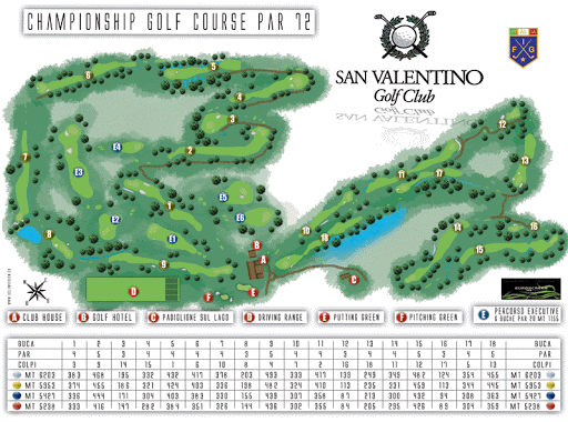 San Valentino Golf Club mappa