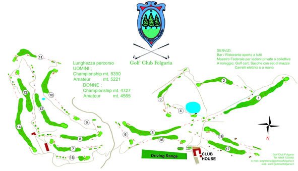 Golf Club Folgaria mappa