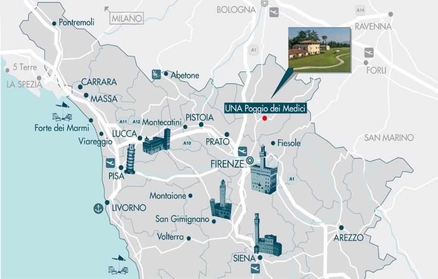 Poggio Dei Medici Golf Club mappa