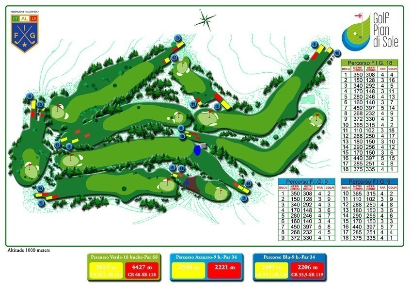 Piandisole Golf Club mappa
